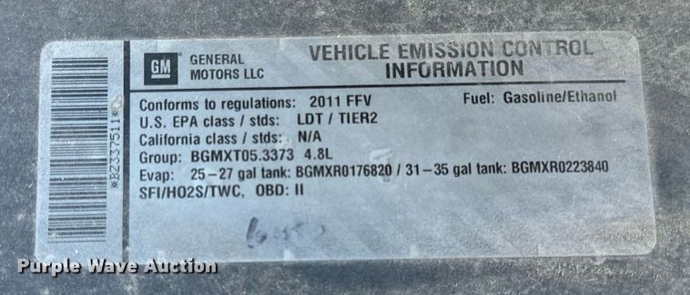 image for item EN2502 2011 Chevrolet  Silverado 1500 pickup truck