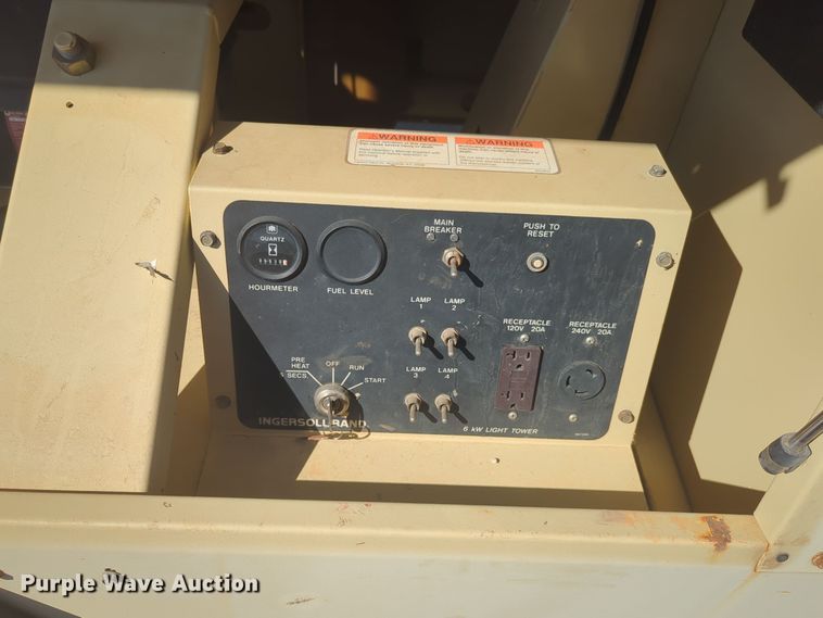 image for item EQ2277 1998 Ingersoll Rand  L64MH light plant