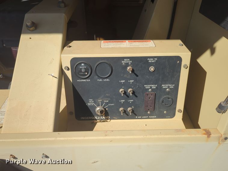 image for item EQ2277 1998 Ingersoll Rand  L64MH light plant