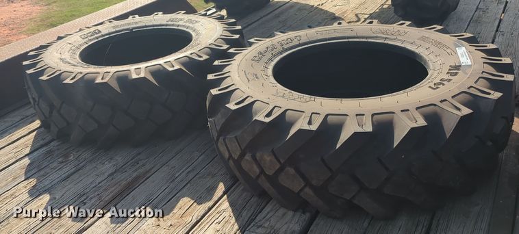 image for item EQ2332 (2) BKT MP567 12.5-20MPT tires