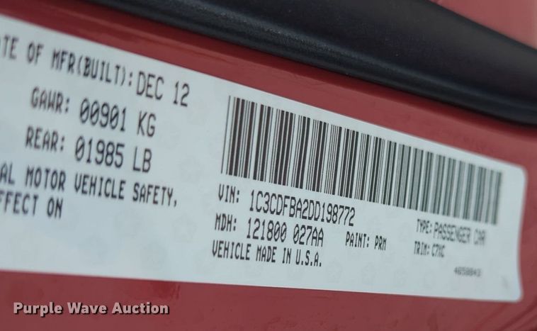 image for item EQ2335 2013 Dodge Dart 