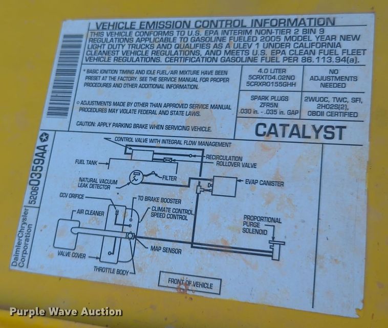 image for item EQ2346 2005 Jeep Wrangler SUV