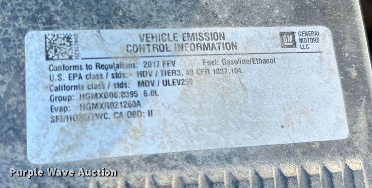 image for item LR9518 2017 Chevrolet Silverado 2500HD  Double Cab pickup truck