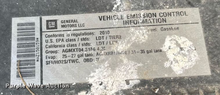 image for item LR9536 2010 Chevrolet  Silverado 1500 pickup truck