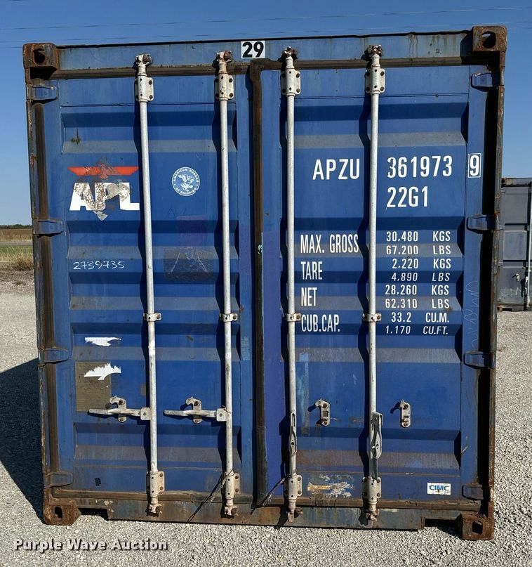 image for item MS9801 2007 CIMC CF20C-105A shipping container 