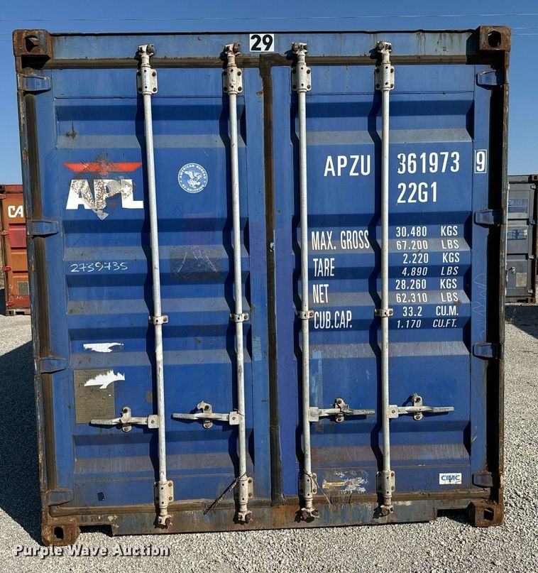 image for item MS9801 2007 CIMC CF20C-105A shipping container 