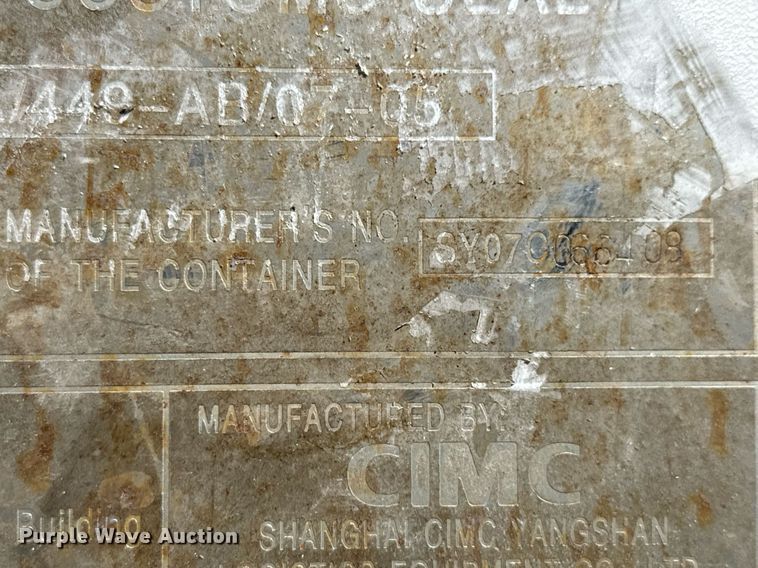 image for item MS9801 2007 CIMC CF20C-105A shipping container 