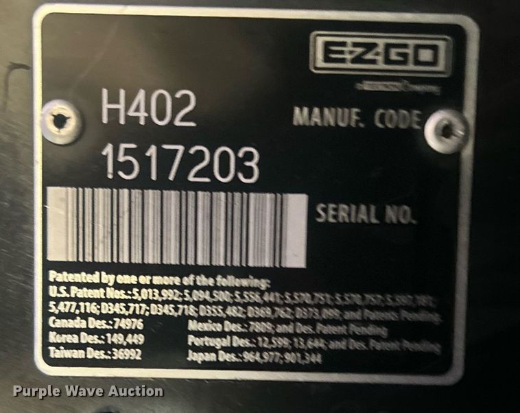 image for item NO9502 EZ-GO golf cart