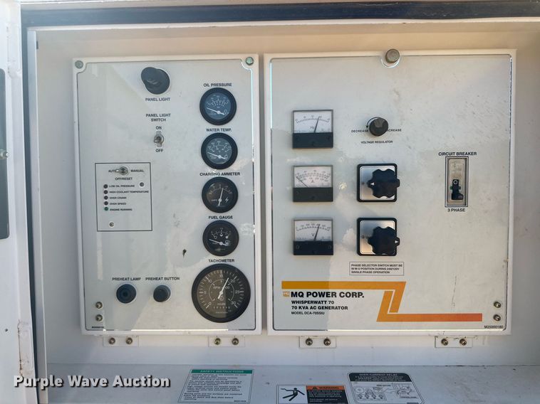 image for item DD3349 Whisperwatt DCA-70SSIU generator