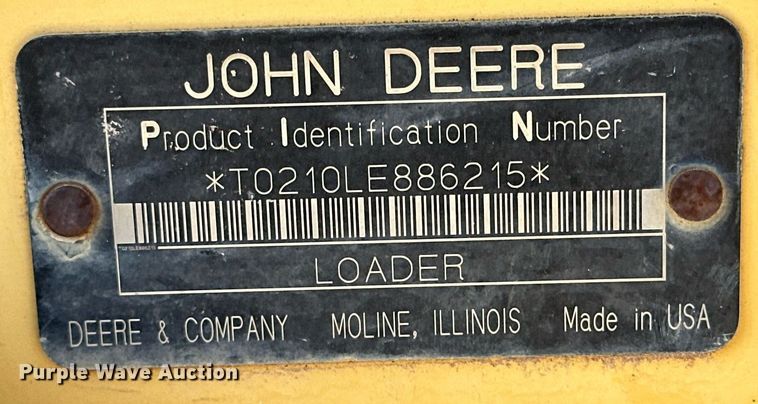 image for item DD3382 2006 John Deere 210LE landscape tractor