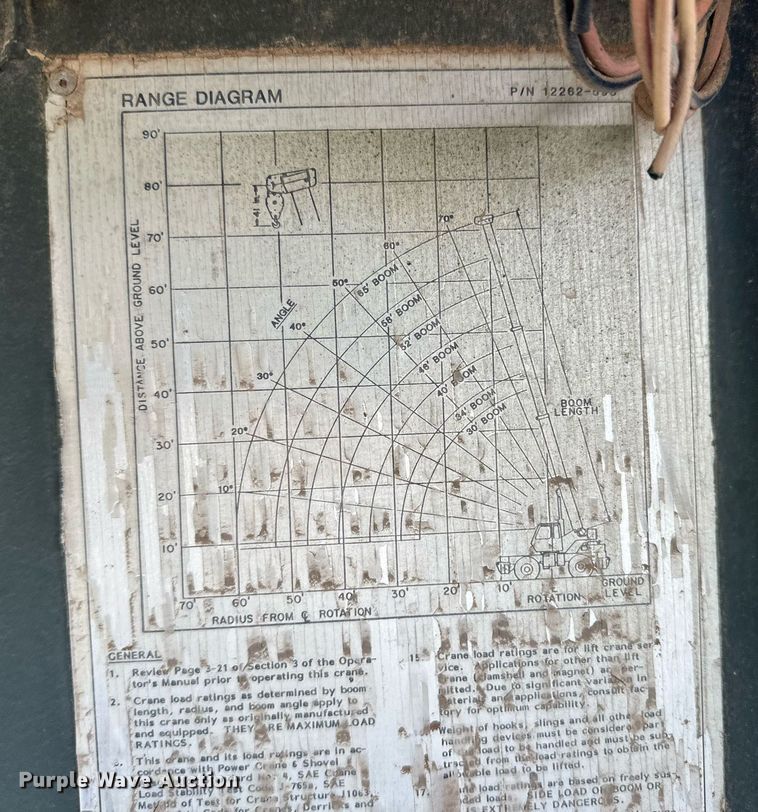 image for item DD3384 1987 Koehring LRT-180A crane