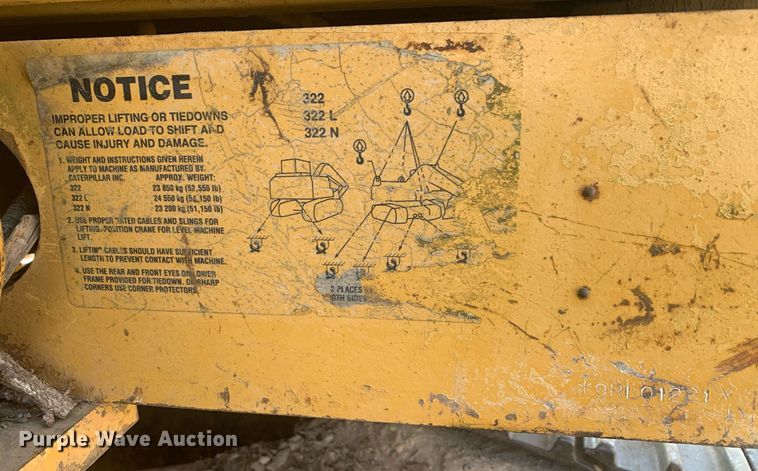 image for item DM1832 1996 Caterpillar  322L excavator