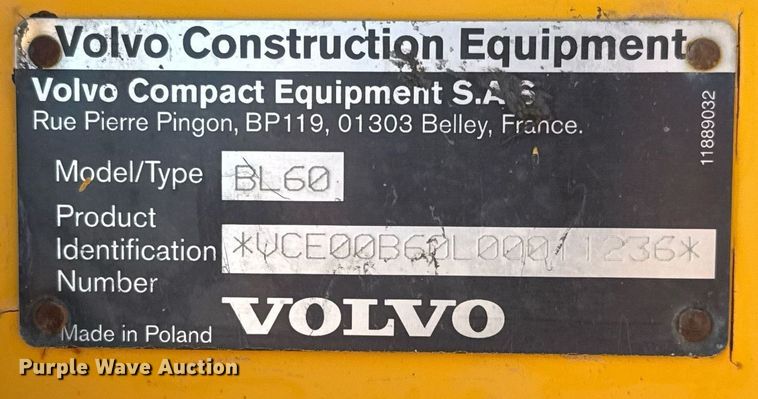 image for item DO2561 2008 Volvo BL60 backhoe