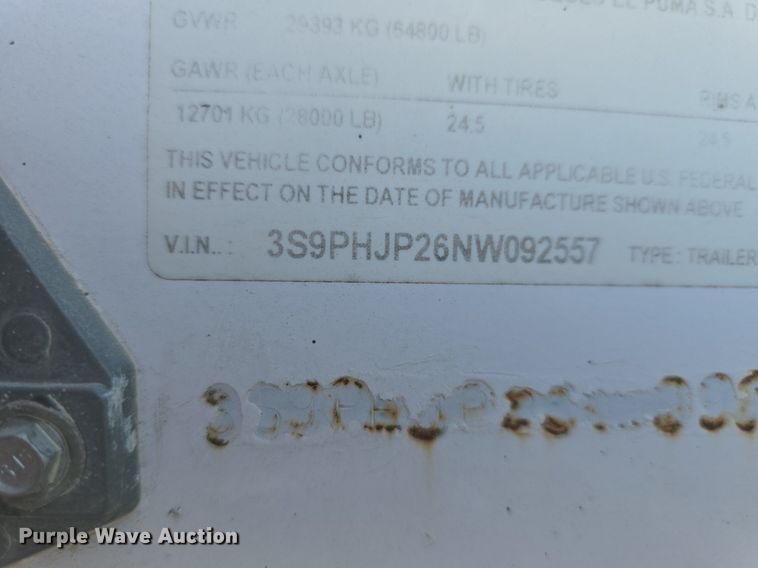 image for item DQ5231 2022 Semiremolques El Puma BD40SR bottom dump trailer