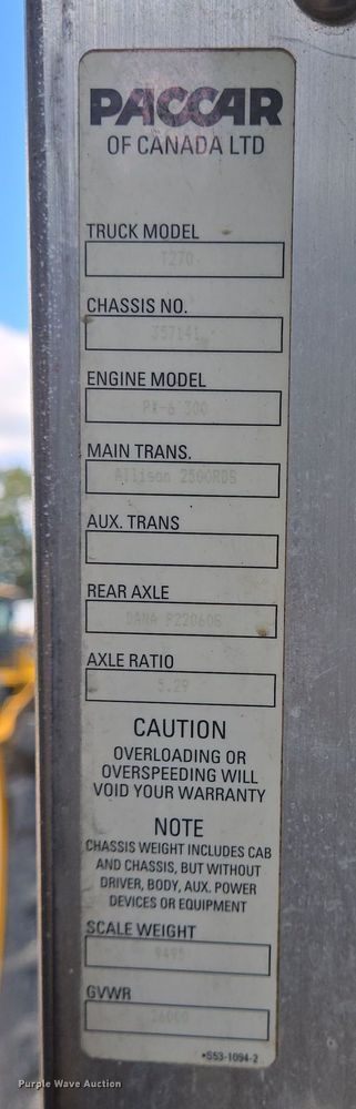 image for item DT5289 2013 Kenworth  T270 utility / service truck