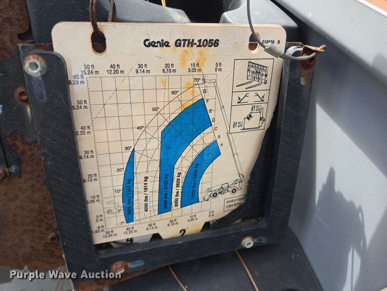 image for item DT5296 2012 Genie GTH1056 telehandler