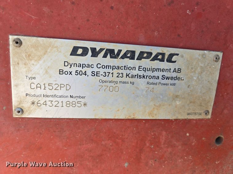 image for item DT5302 2006 Dynapac   CA152PD single drum roller