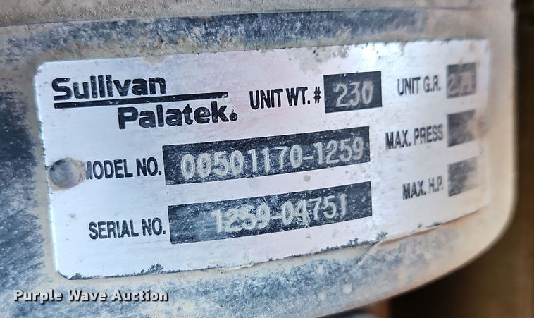 image for item DT7517 Sullivan DF210PHJD air compressor