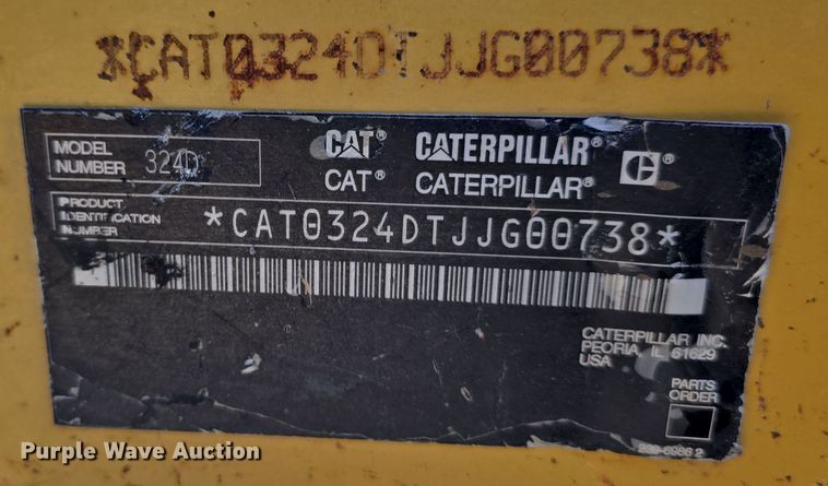 image for item DW3750 2008 Caterpillar 324D L excavator