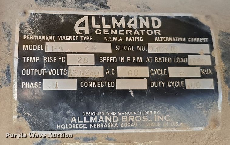 image for item DW3757 Allmand Bros ML111CEALRTK light plant