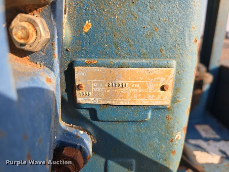 image for item DW3791 2001 Thompson Pump & Manufacturing Co. irrigation pump