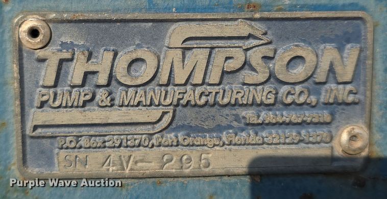 image for item DW3791 2001 Thompson Pump & Manufacturing Co. irrigation pump