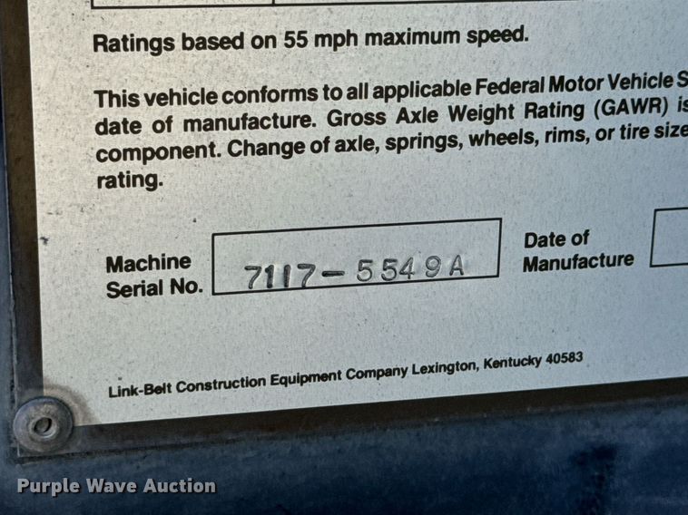 image for item DX1443 1996 Link-Belt ATC-822 crane truck