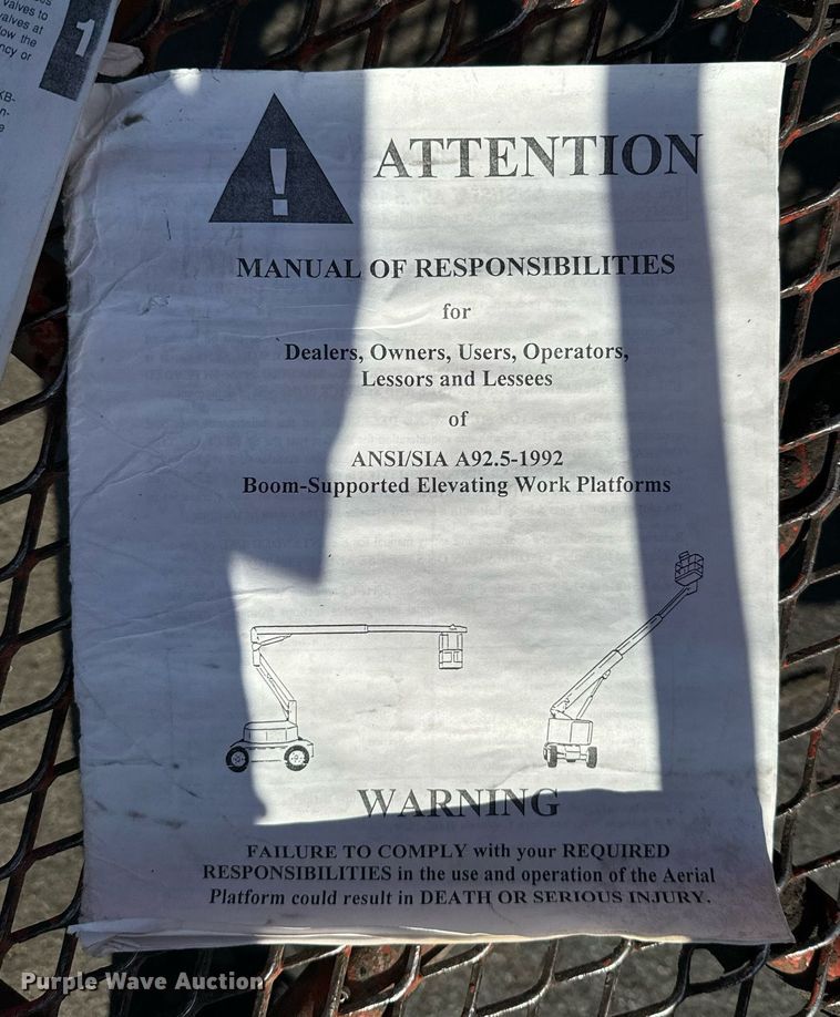 image for item DX1444 Skyjack SJKB-33N boom lift