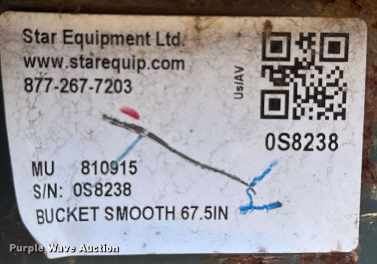 image for item DX3526 Star Equipment skid steer bucket