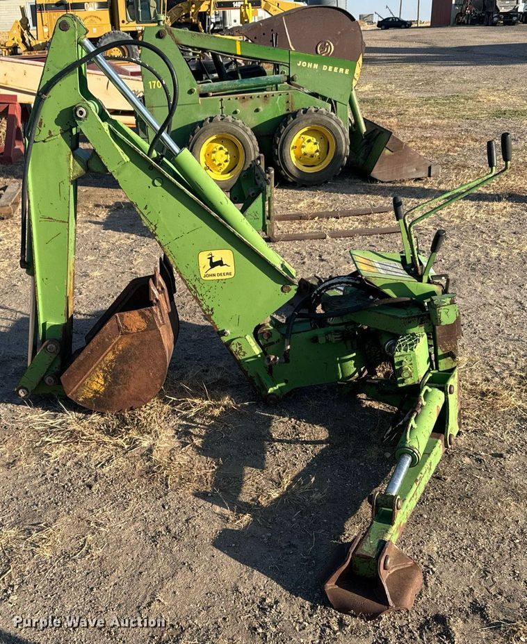 image for item DX3713 John Deere skid steer backhoe