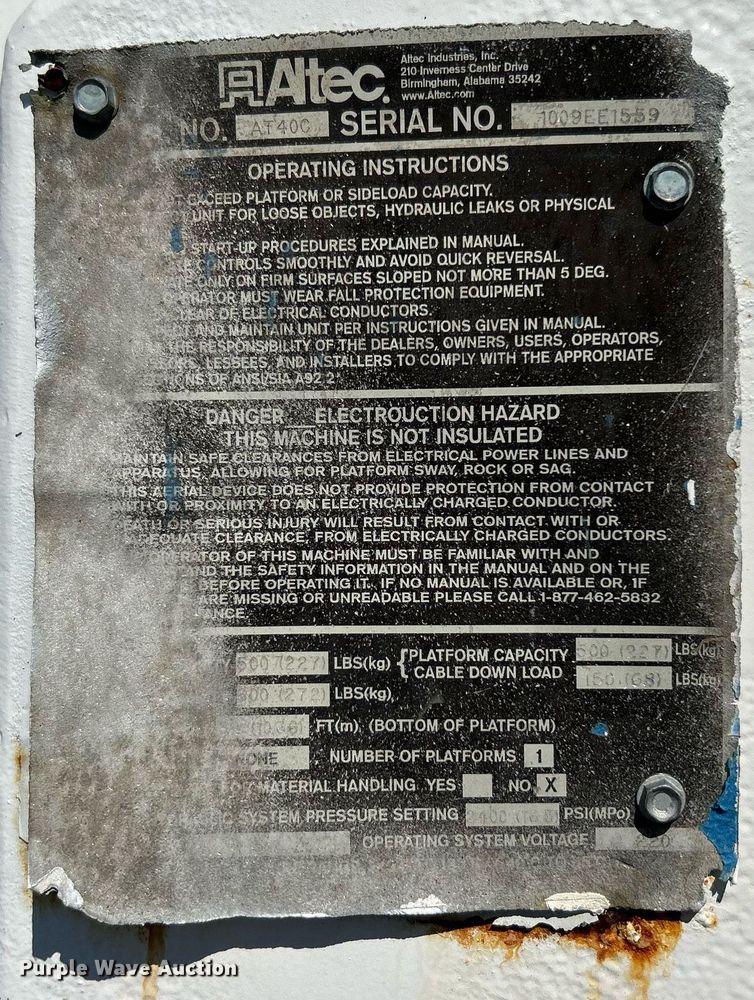 image for item EG1115 2009 GMC C8500 bucket truck