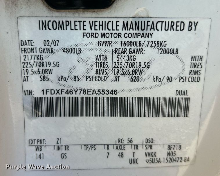 image for item EG1125 2008 Ford F450 Super Duty XL bucket truck