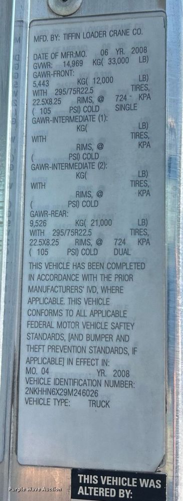 image for item EG1134 2009 Kenworth  T270 crane truck