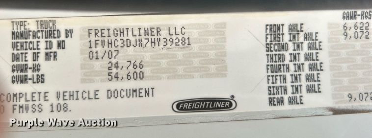 image for item EG1138 2007 Freightliner  Business Class M2 Crew Cab crane truck