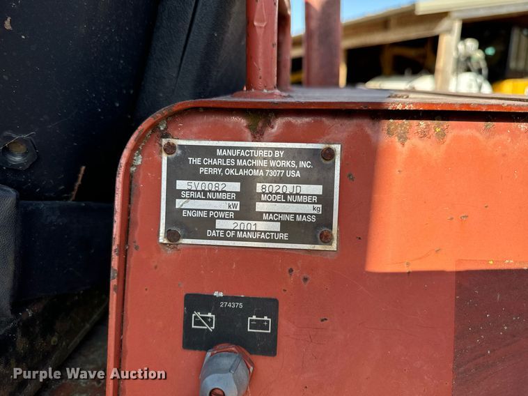 image for item EG6788 2001 Ditch Witch 8020  vibratory cable plow