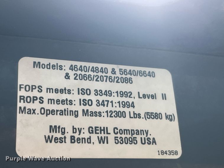 image for item EH2839 Gehl 4840 skid steer loader