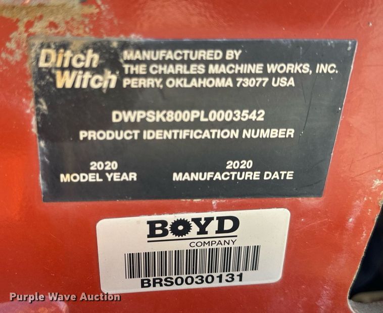 image for item EH7087 2020 Ditch Witch SK800 compact utility loader