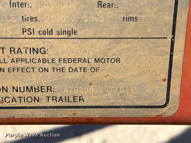 image for item EJ3110 1996 Redi Haul RH418RTE reel trailer