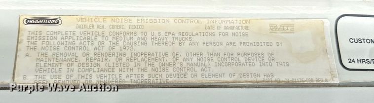 image for item EJ4978 2012 Freightliner Conventional  dump truck