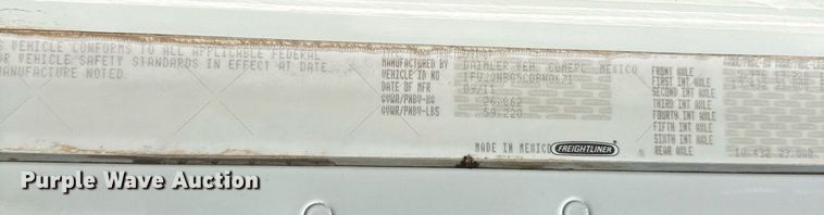 image for item EJ4978 2012 Freightliner Conventional  dump truck