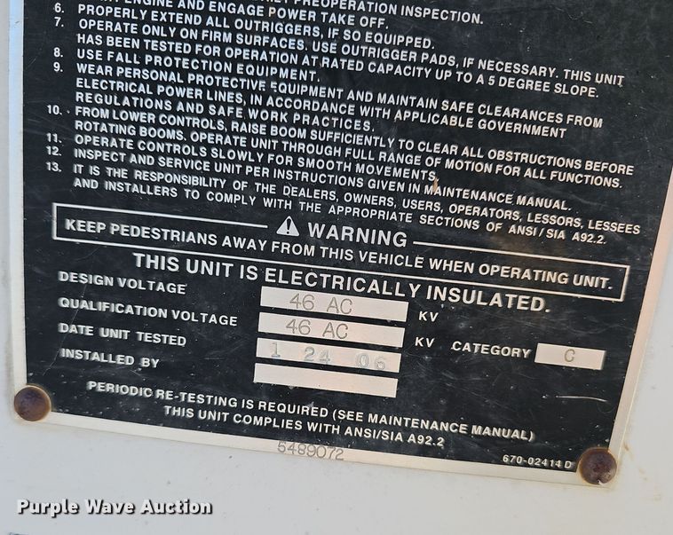 image for item EK0962 2006 Ford  F750 bucket truck