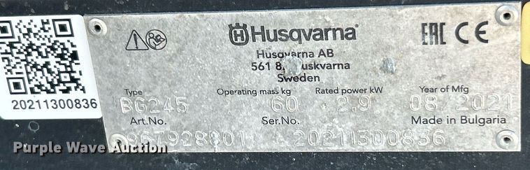 image for item EK3493 2021 Husqvarna  BG245 concrete trowel 