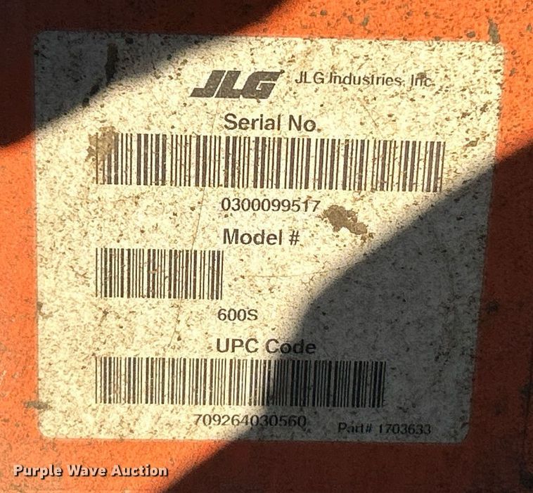 image for item EK3513 2006 JLG 600S boom lift