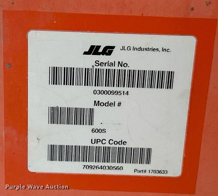 image for item EK3514 2006 JLG 600S boom lift