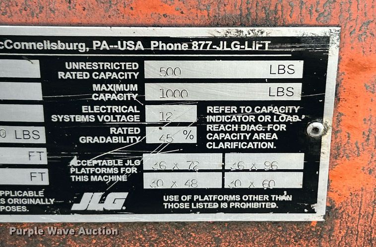 image for item EK3514 2006 JLG 600S boom lift