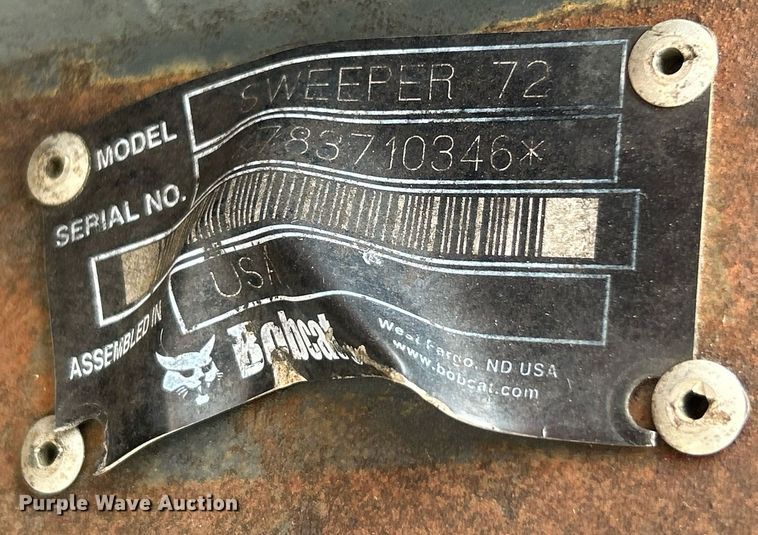 image for item EK3550 Bobcat Sweeper 72 skid steer sweeper