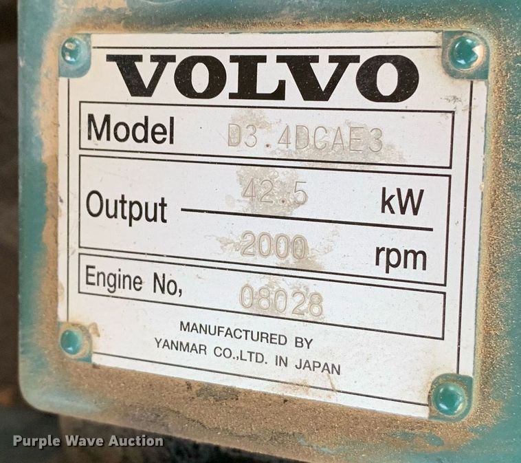 image for item JT9680 2012 Volvo ECR88 mini excavator