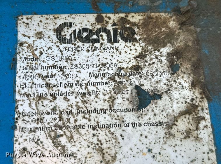 image for item MS9833 2008 Genie GS-1930 scissor lift