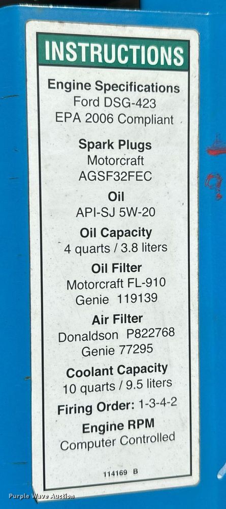 image for item MS9838 2007 Genie  S60 boom lift