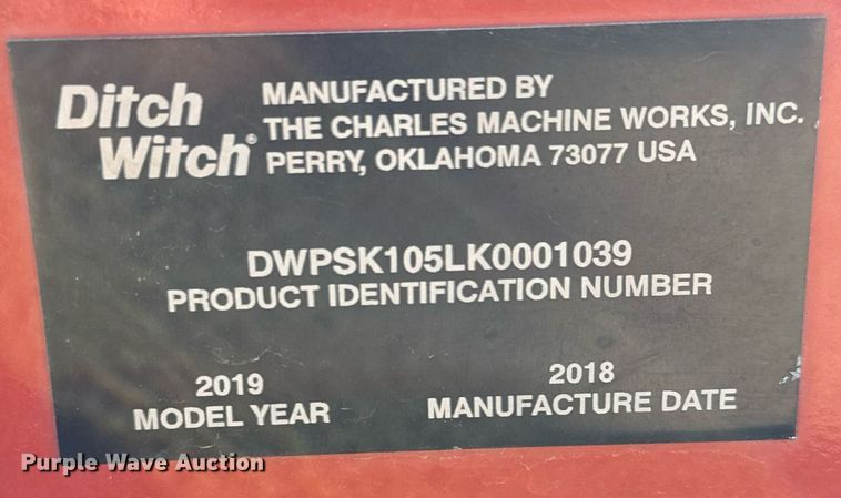 image for item MS9842 2019 Ditch Witch SK1050 compact utility loader